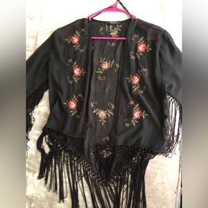 Forever 21 Fringe embroidered Cover Up